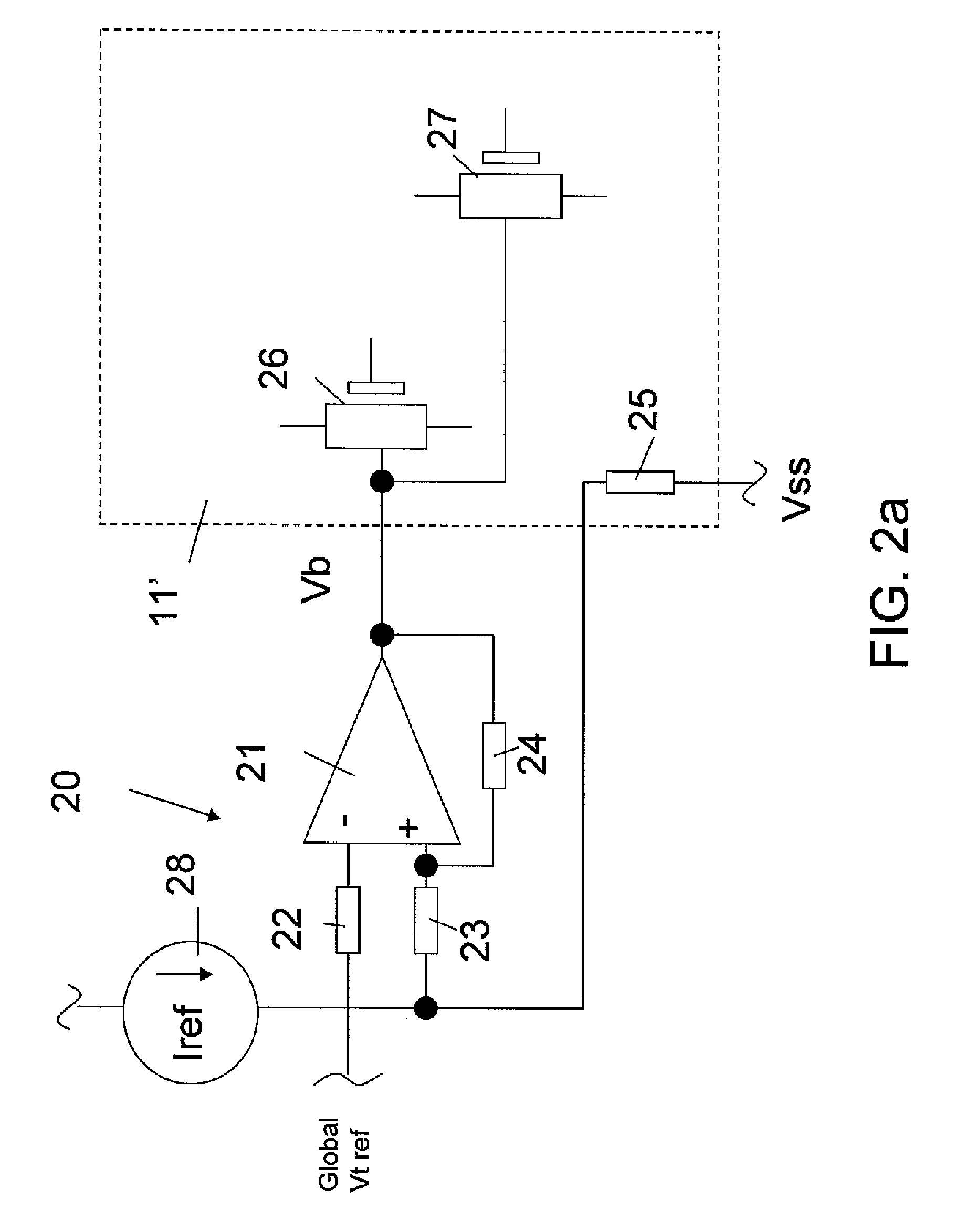Circuit to compensate threshold voltage variation due to process variation