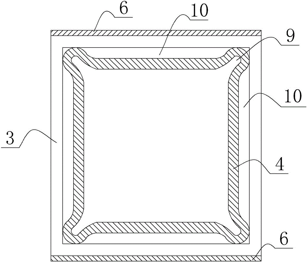 The anti-slip structure for construction uses steel instead of wood as the main and auxiliary keel structure