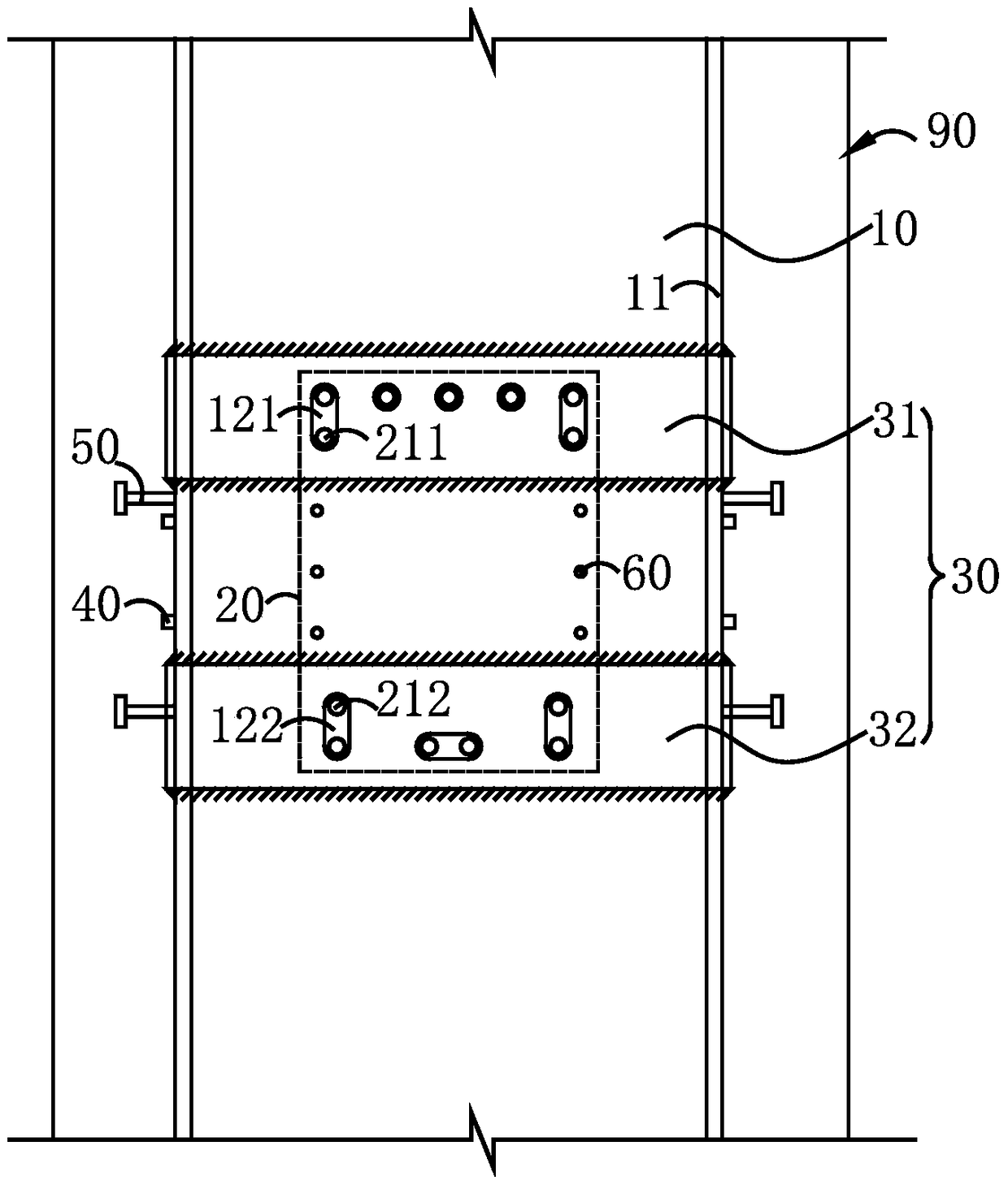 Connection joint between concrete filled steel tube column and reinforced concrete beam and its construction method