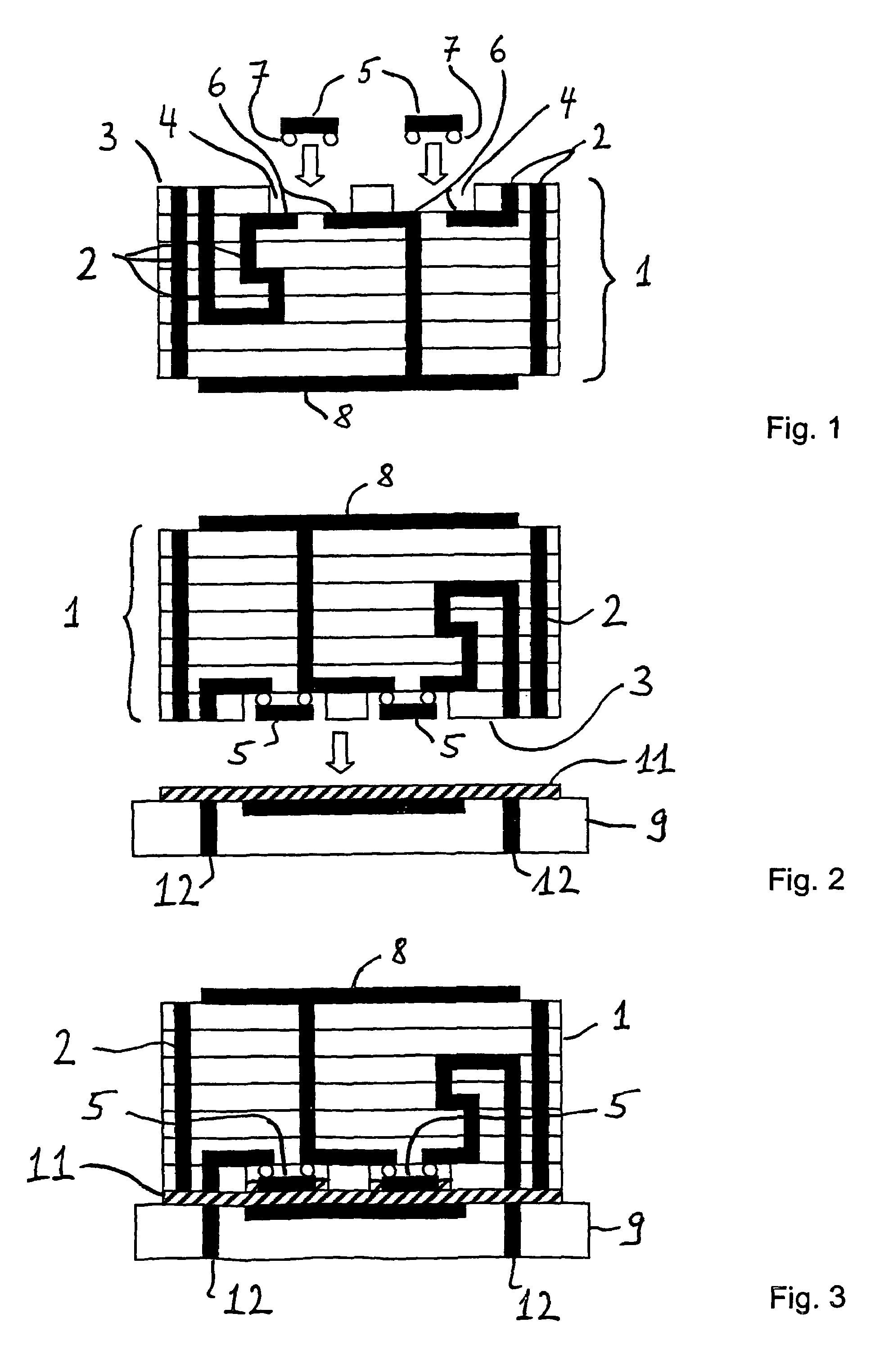 Multichip circuit module and method for the production thereof