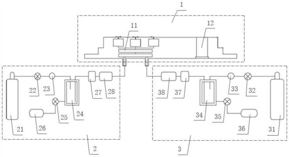 An injection system based on two-component liquid fuel mixing reaction