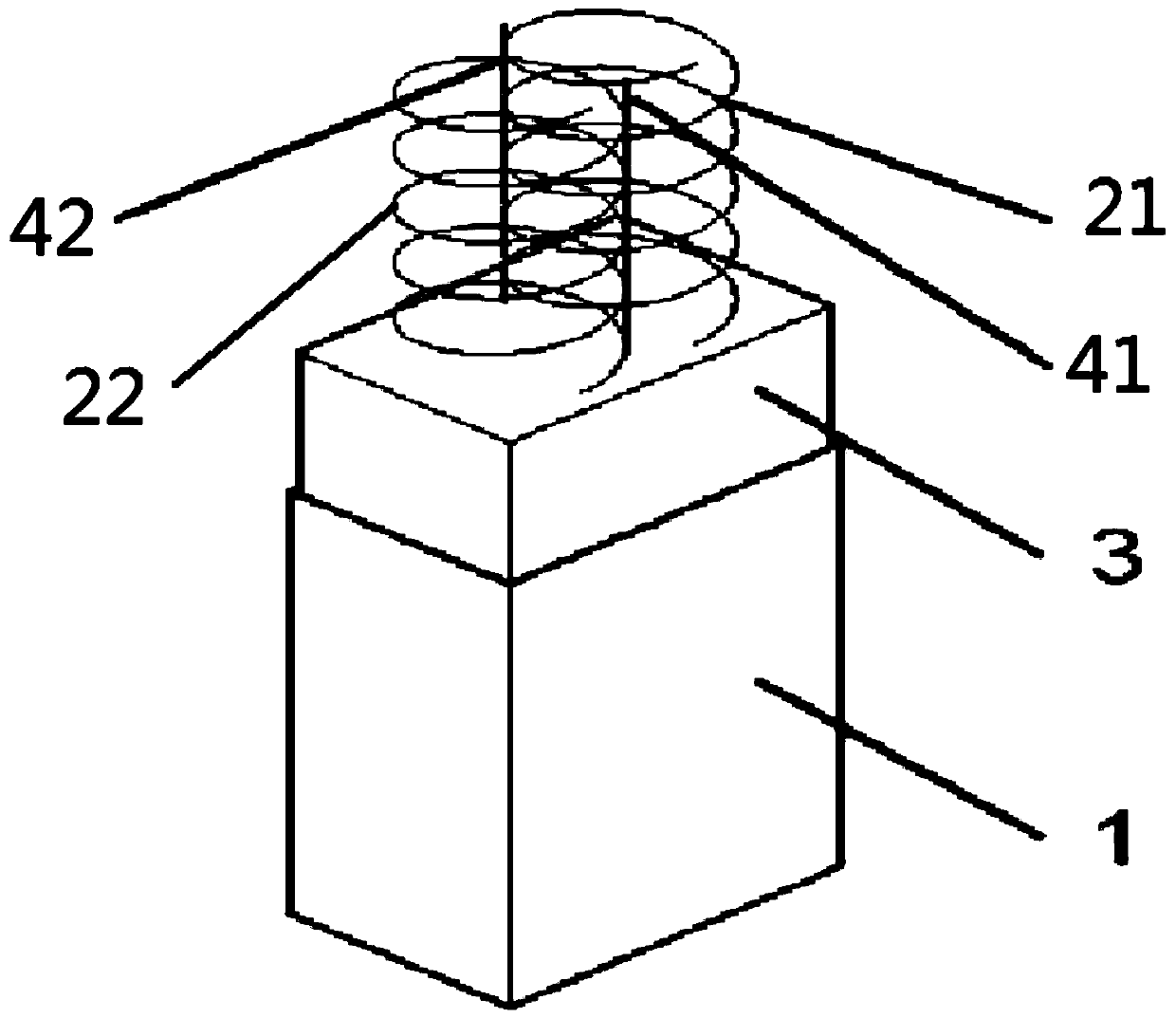 Double-steel-type rectangular steel pipe and high-strength concrete column and producing method