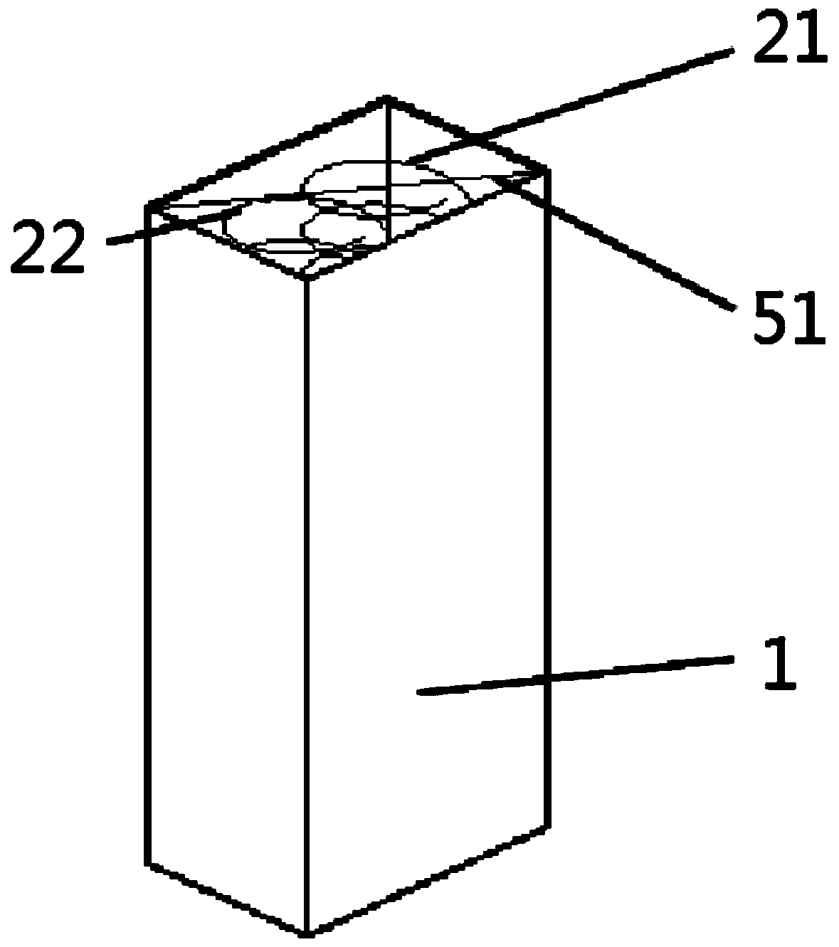 Double-steel-type rectangular steel pipe and high-strength concrete column and producing method