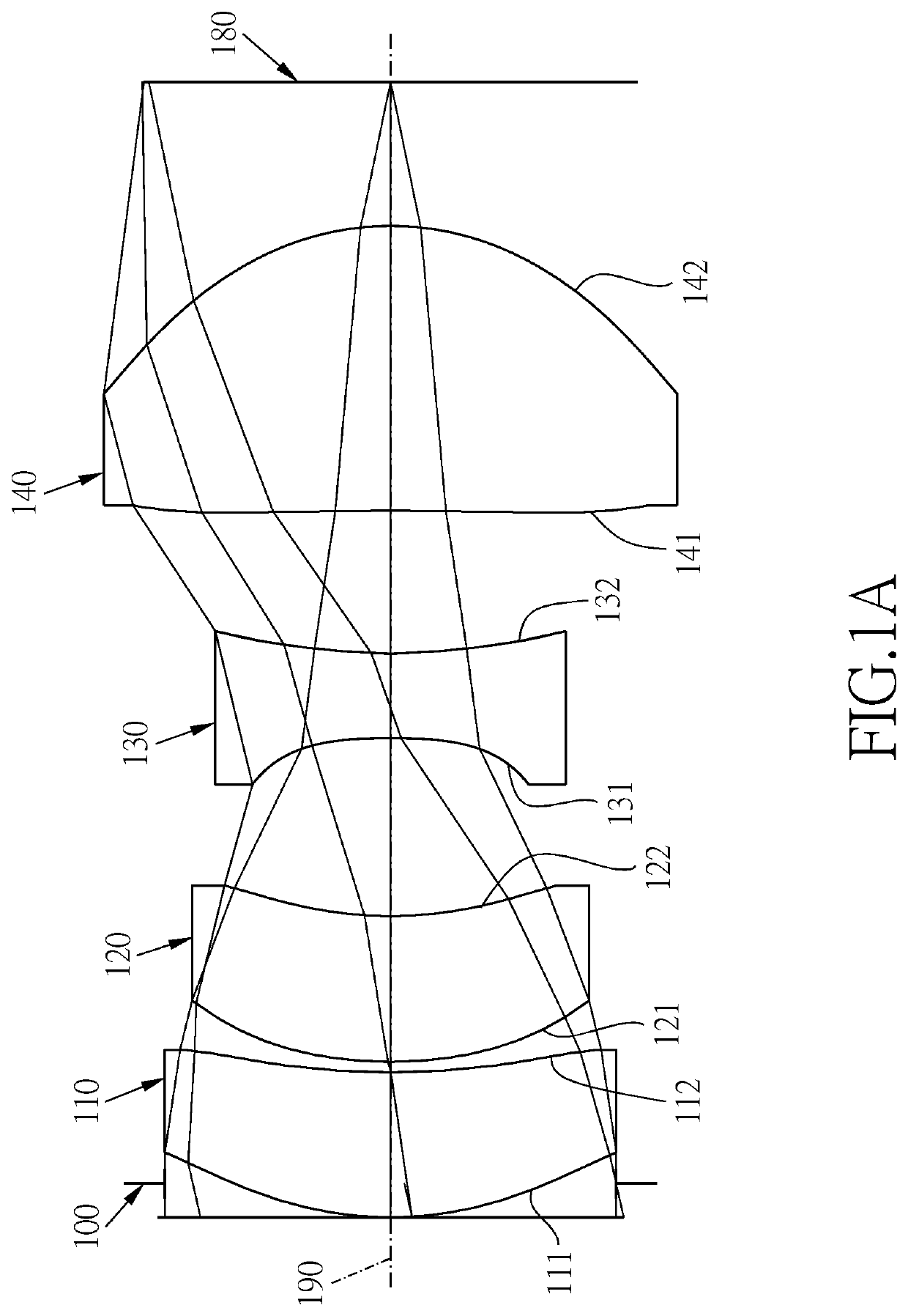 Four-piece infrared single wavelength projection lens system