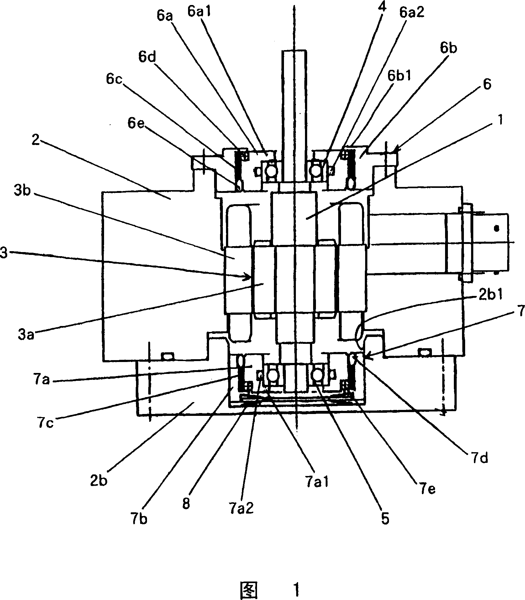 Bearing support structure for turbomolecular pump