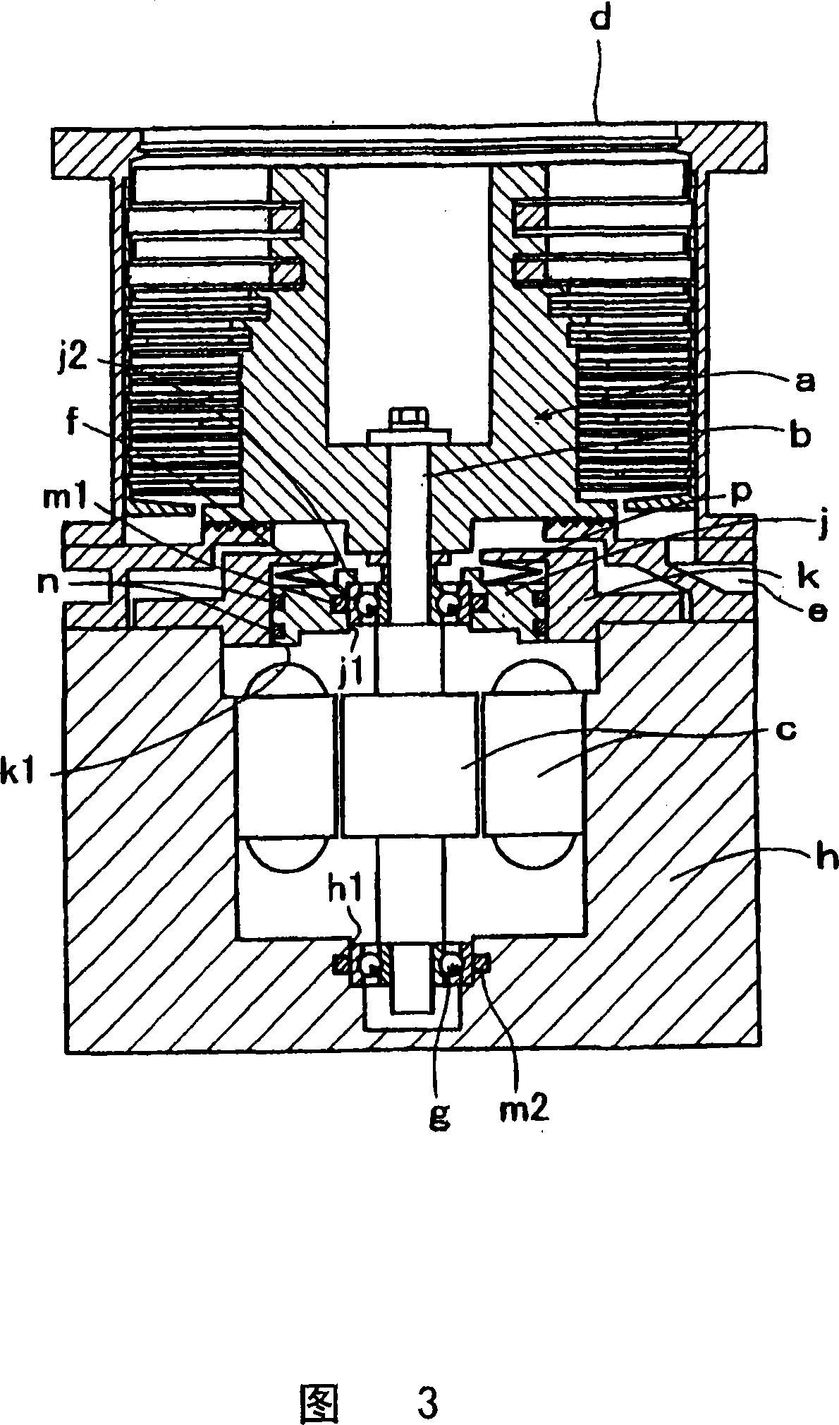 Bearing support structure for turbomolecular pump