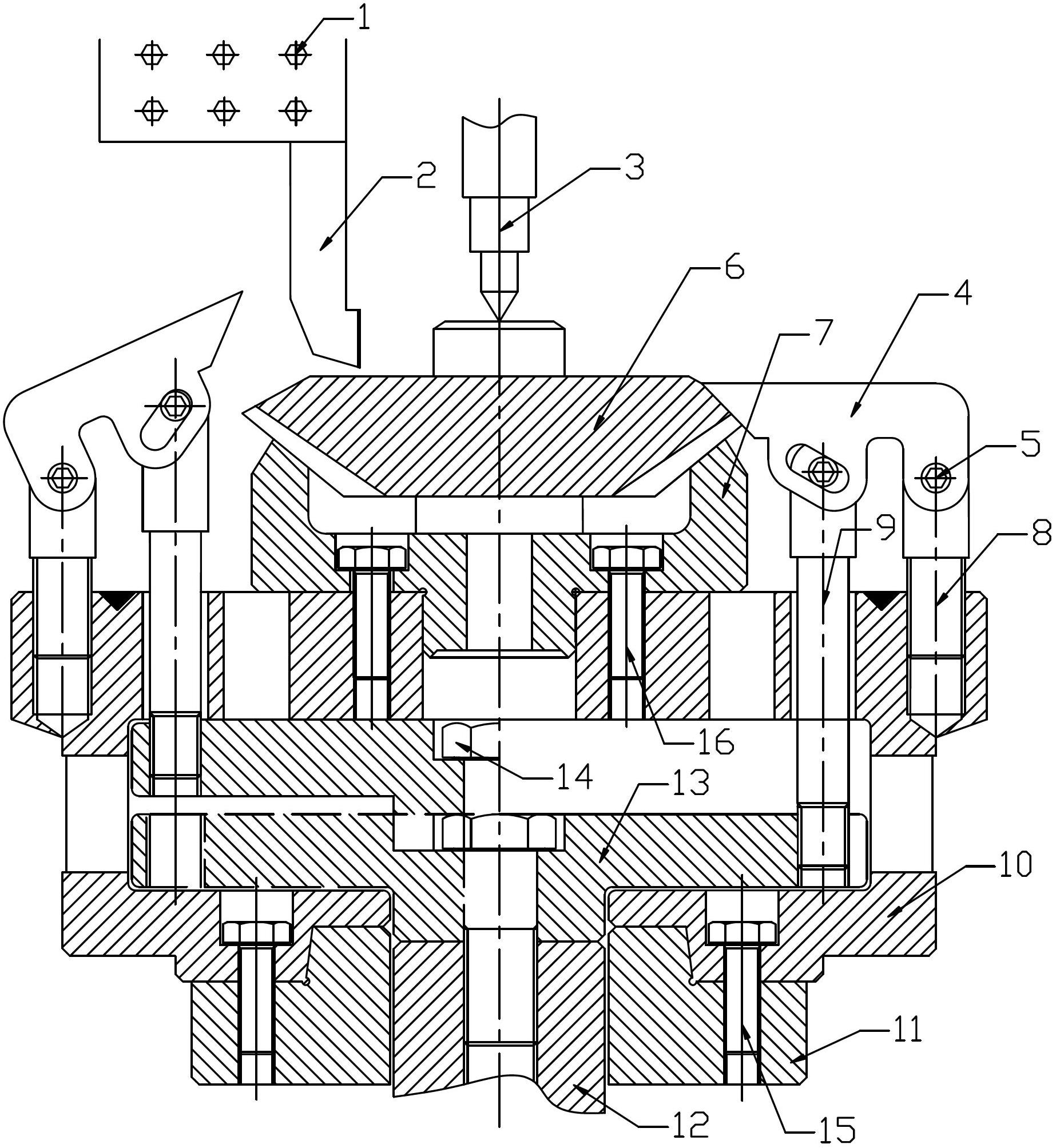 Positioning fixture for comprehensive metal machining for differential gear blank of differential mechanism