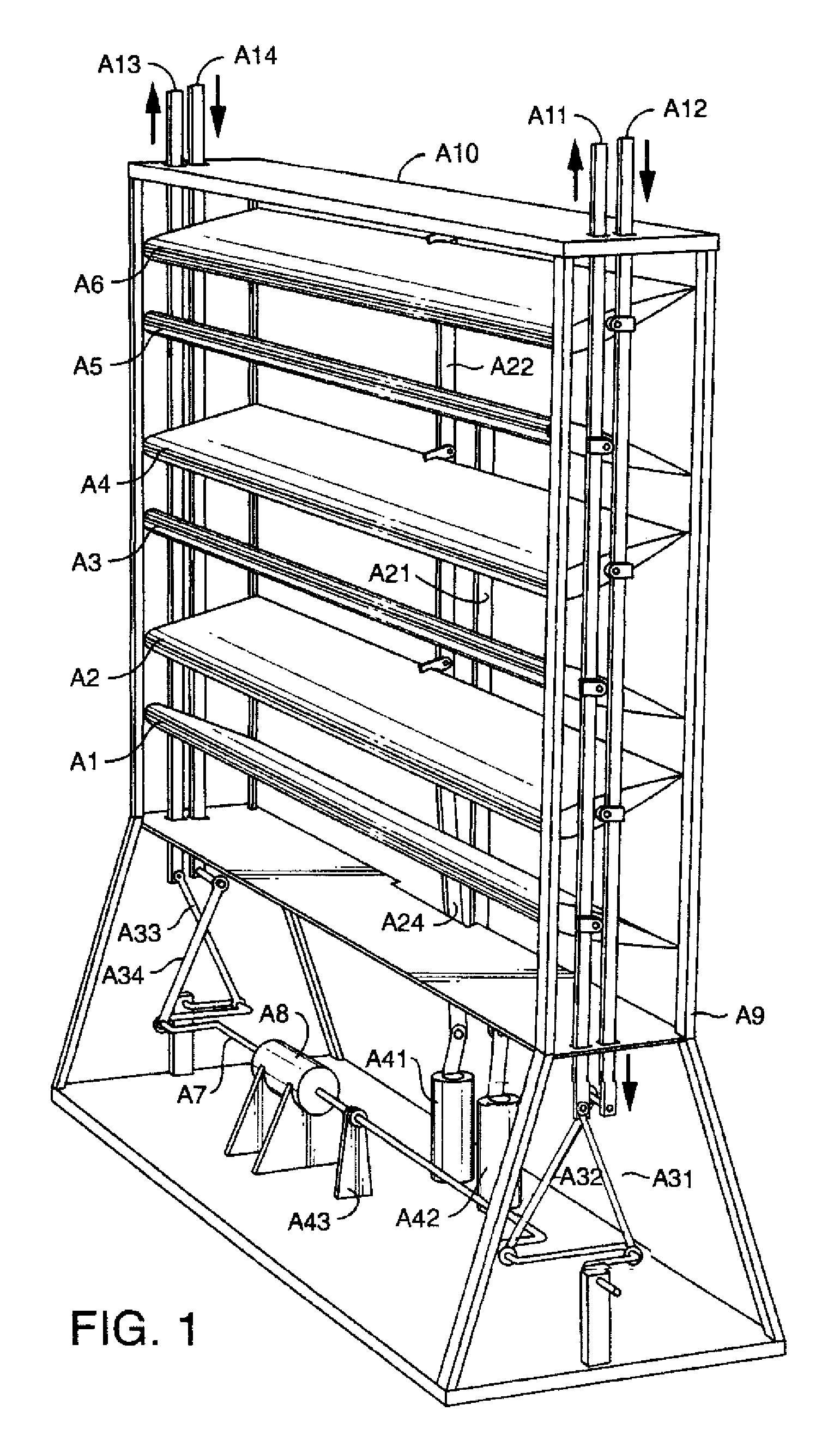 Reciprocating wind-powered transducer employing interleaved airfoil arrays