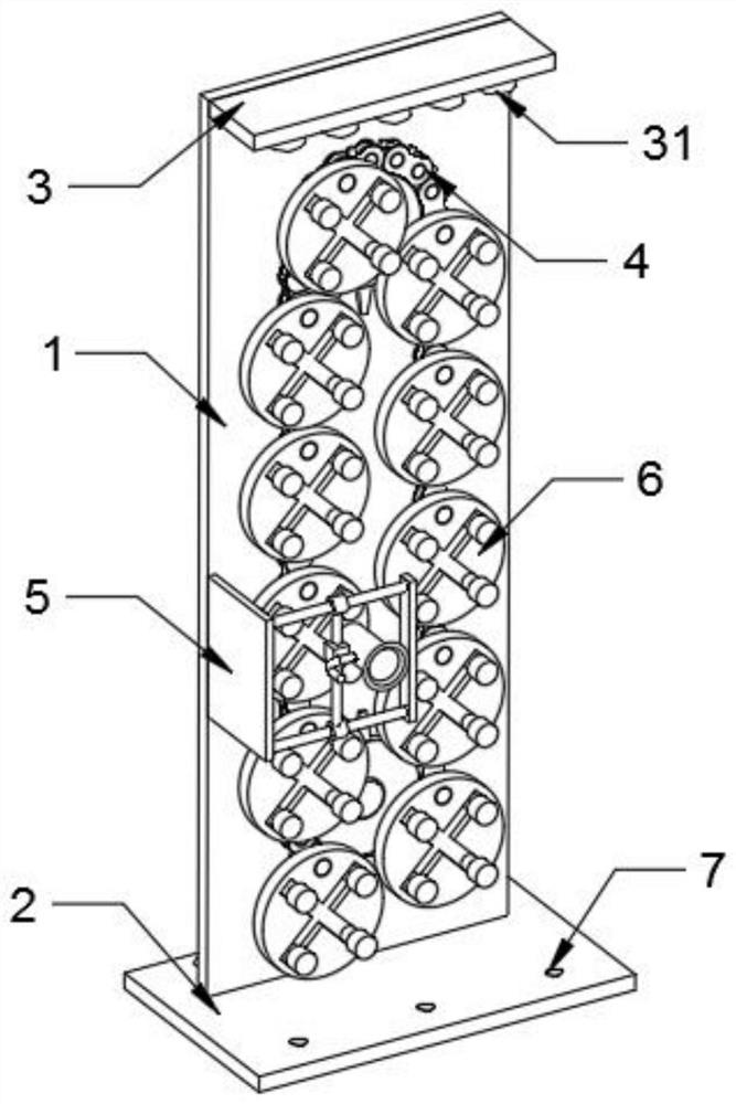 Building material sales display device with amplification mechanism