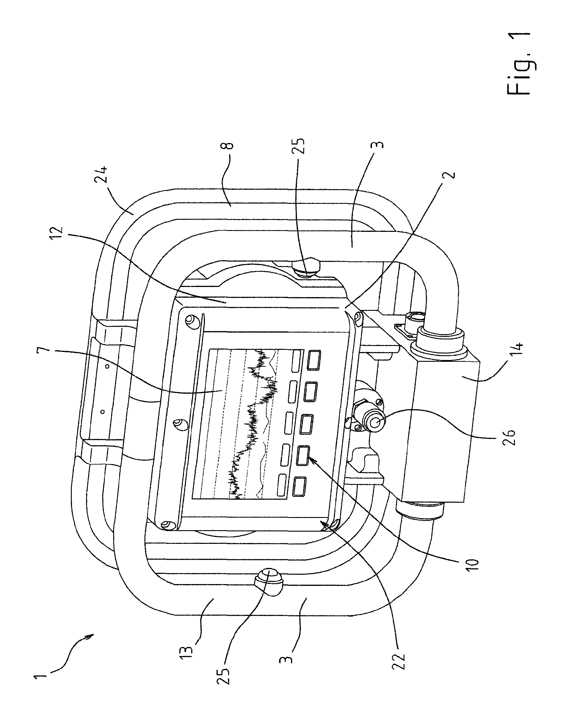 Hand-held apparatus for controlling the condition of a circulating band in a papermaking machine