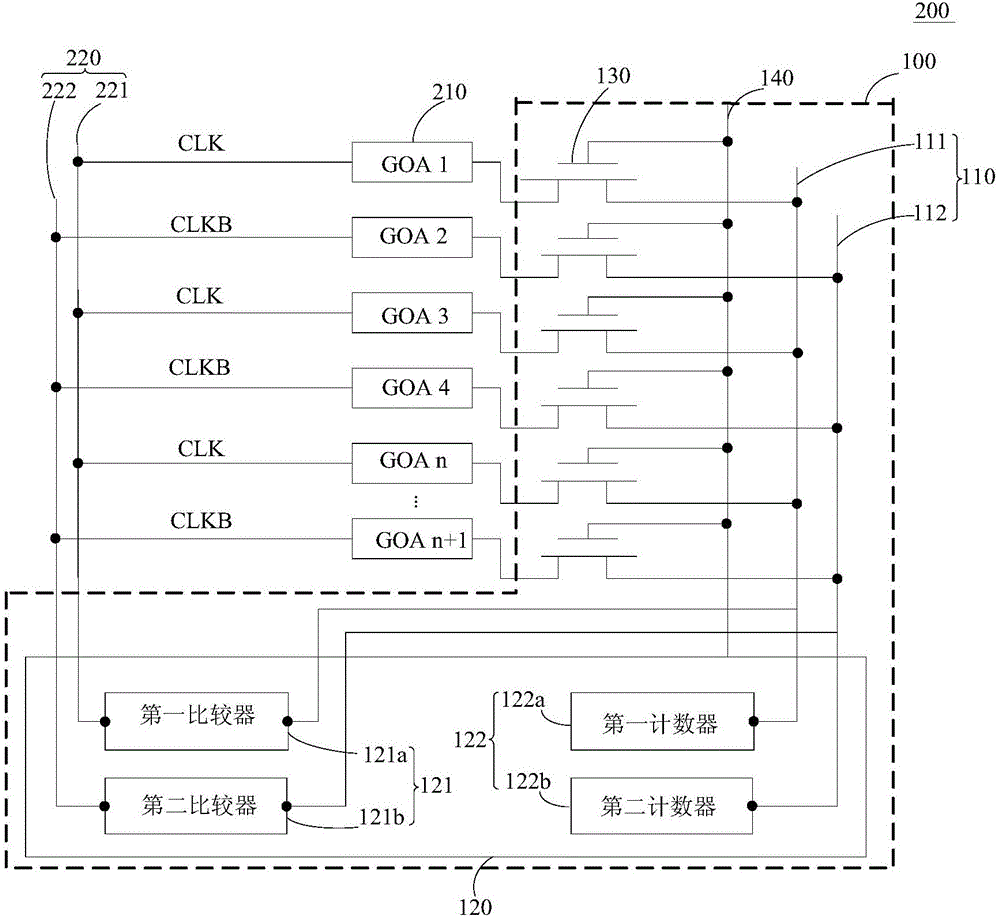 Detection circuit, gate drive circuit and display panel