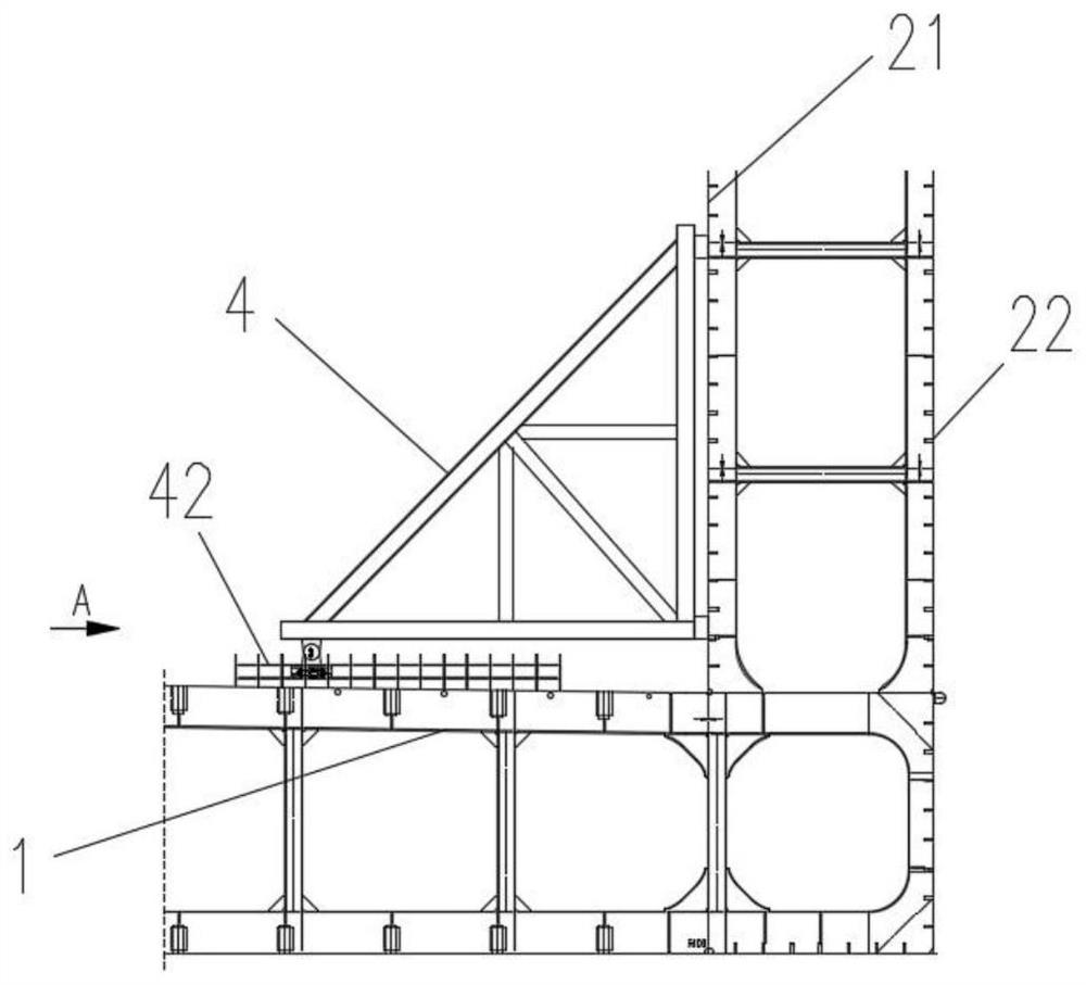 Integral sliding method of floating dock wall