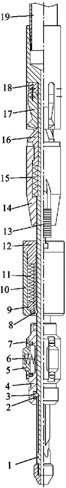 Downhole string cutting and fishing integrated tool and construction method thereof