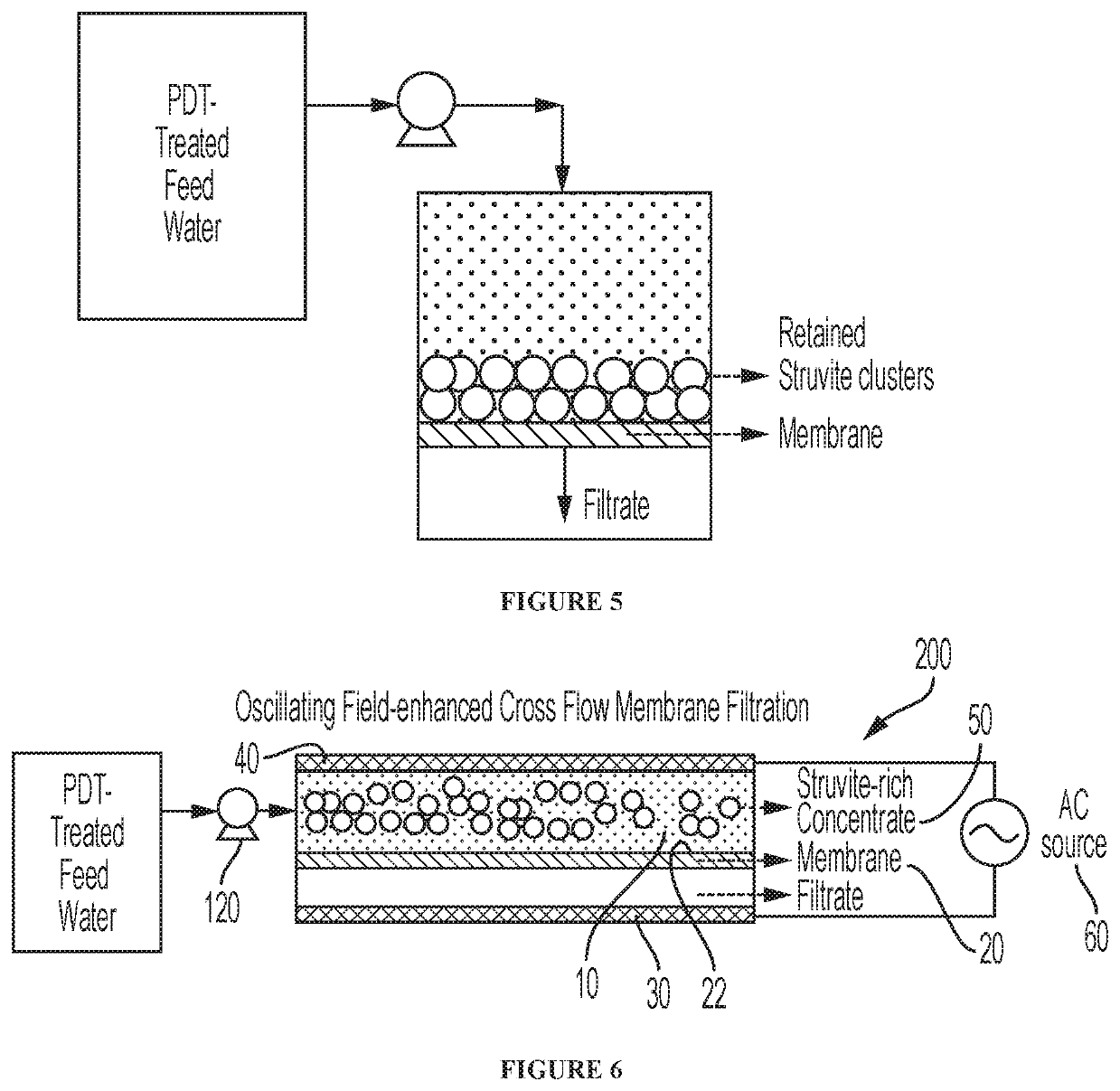 Water treatment systems, an electric filtration cell, and methods of separating and acquiring charged compositions, such as phosphorous