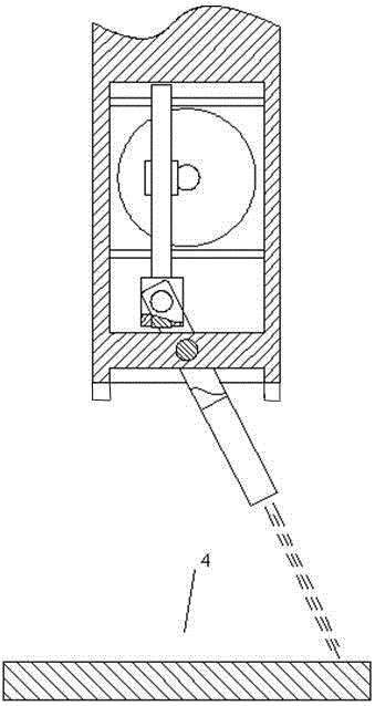 Fluid spraying device of metal materials