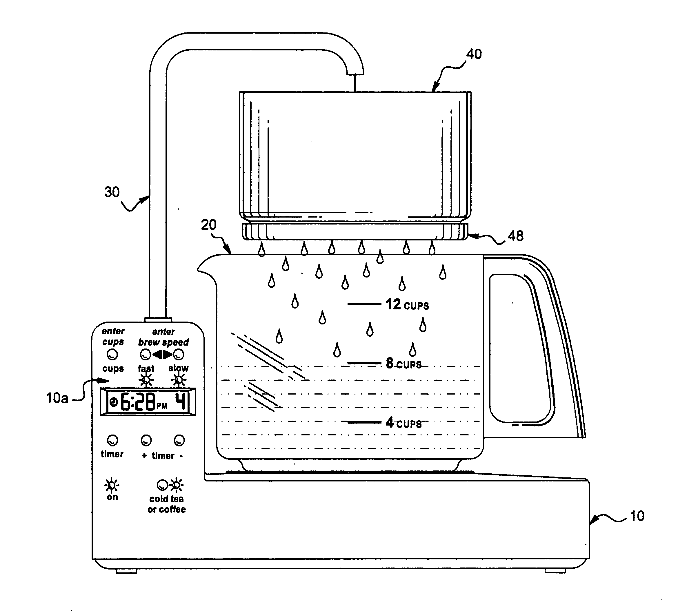 Coffee maker with computerized steeping control