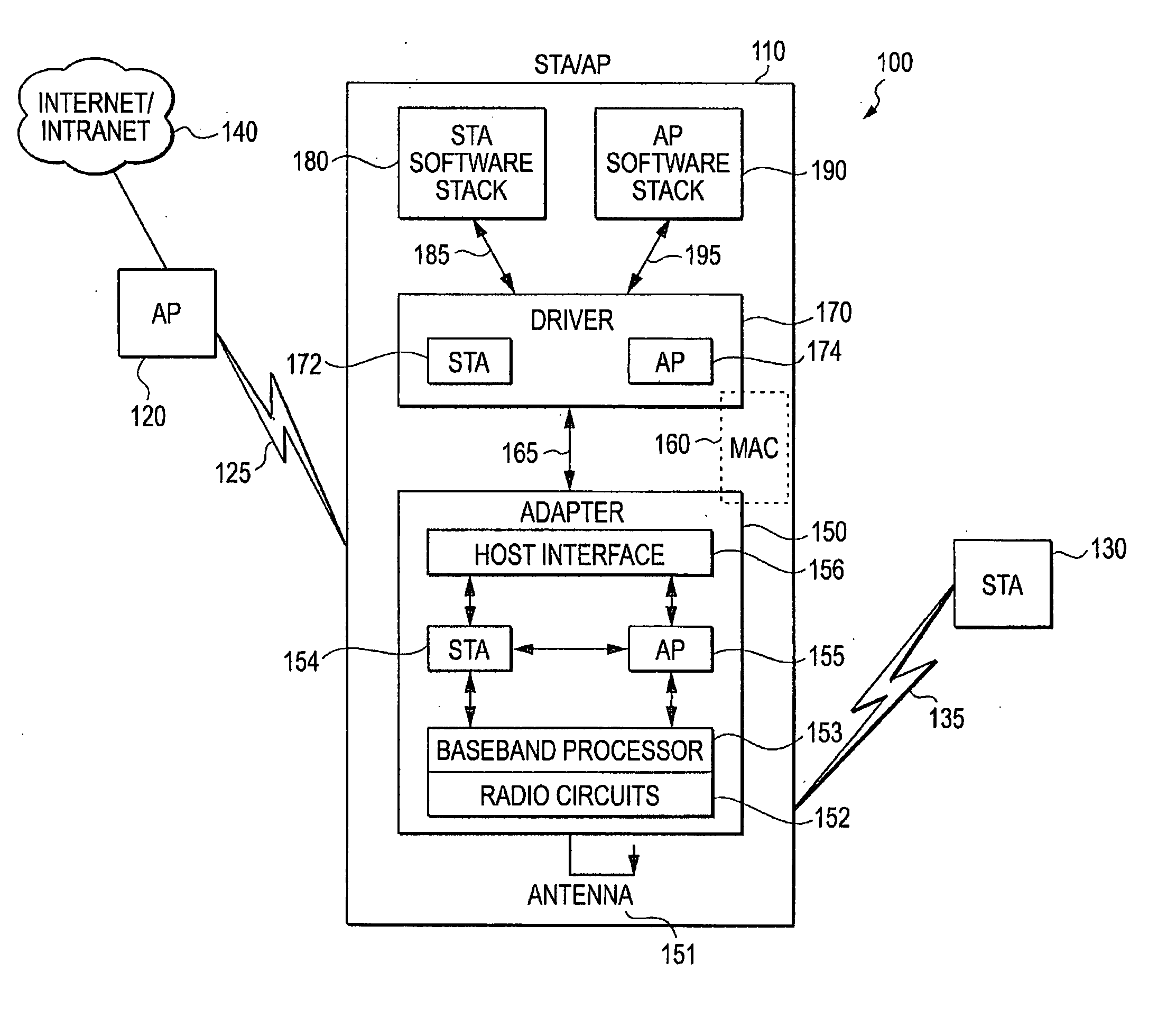 Device, system, and method of multi-entity wireless communication adapter having a multi-channel mode