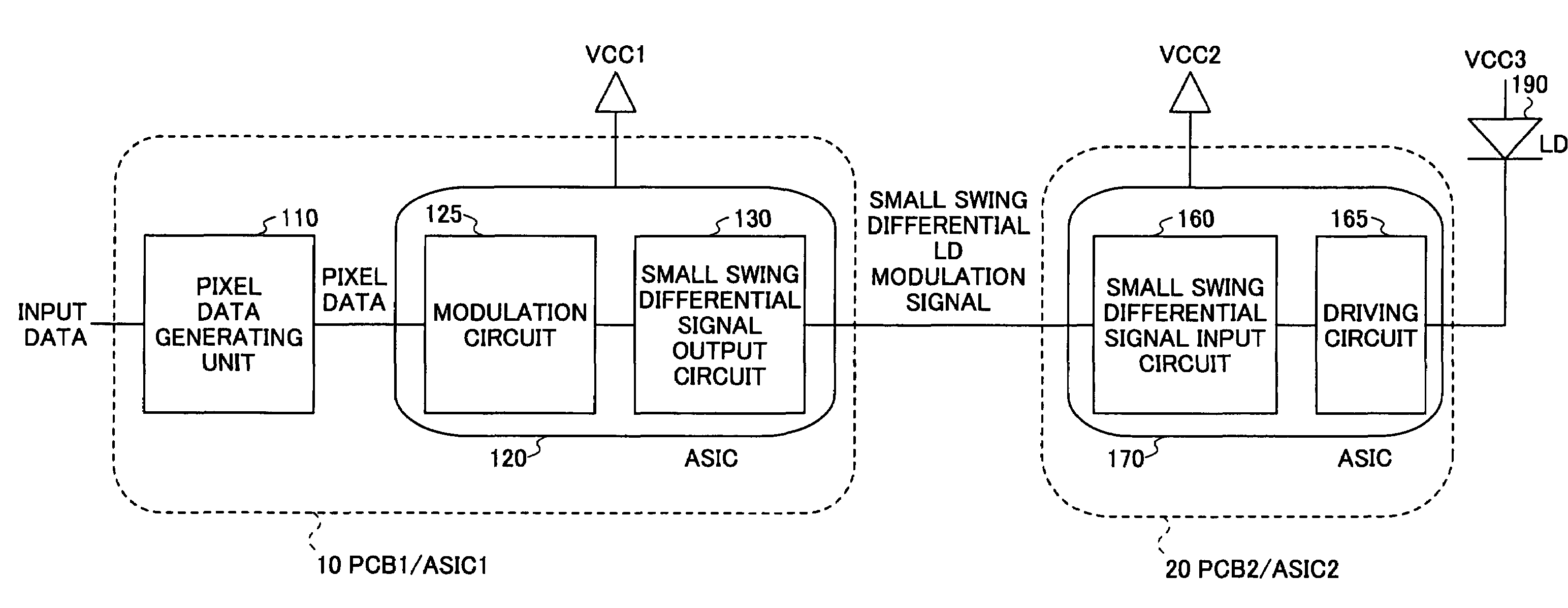 Laser modulating and driving device and image reproducing apparatus using the same