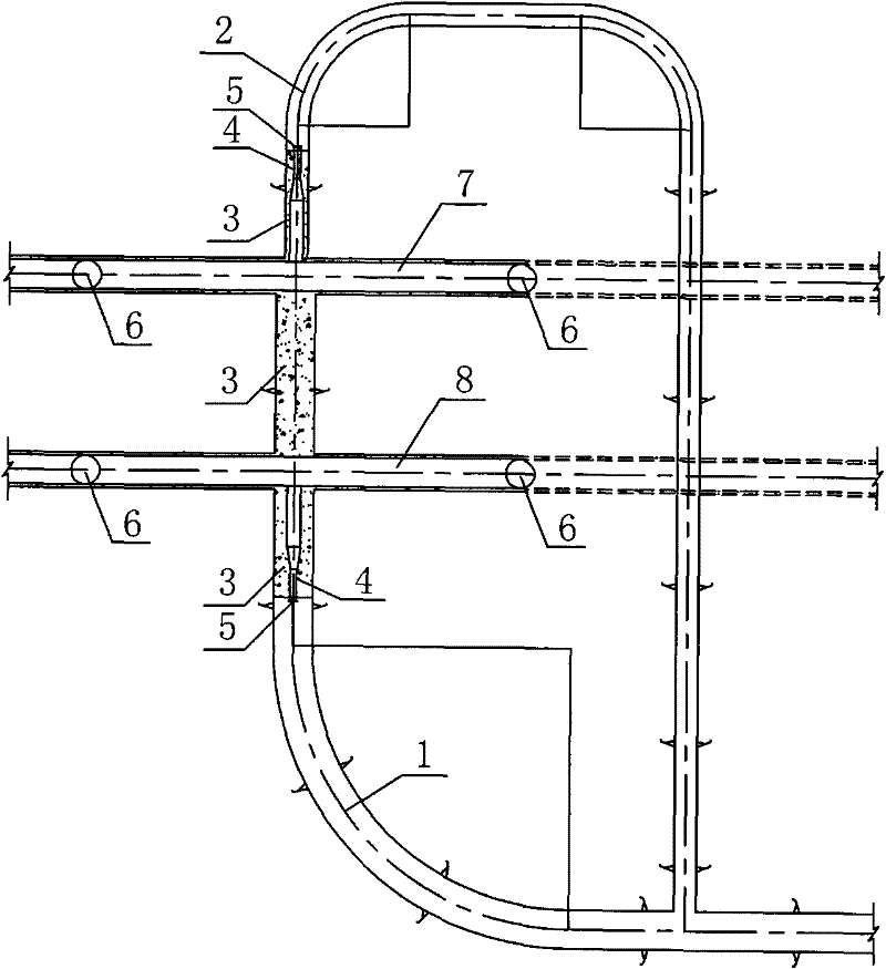 Pressure steel pipe overhaul access passage structure of high-water head hydropower station and construction method thereof