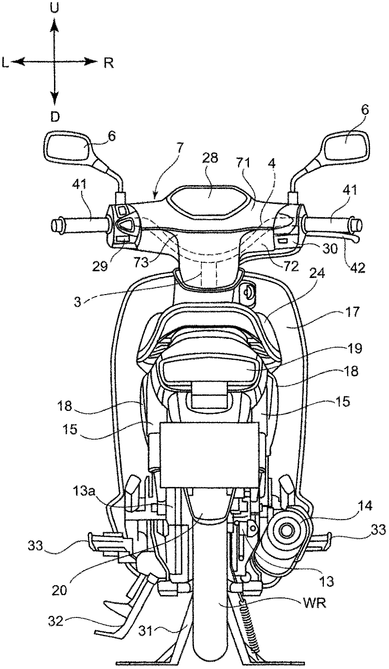 Light apparatus for motorbike