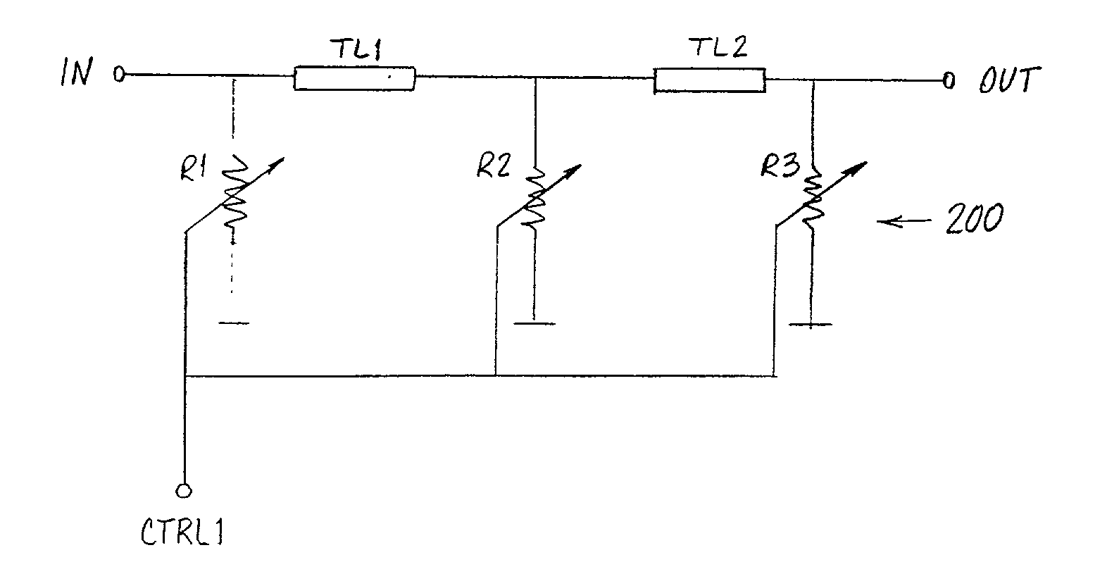 Circuit topology for attenuator and switch circuits