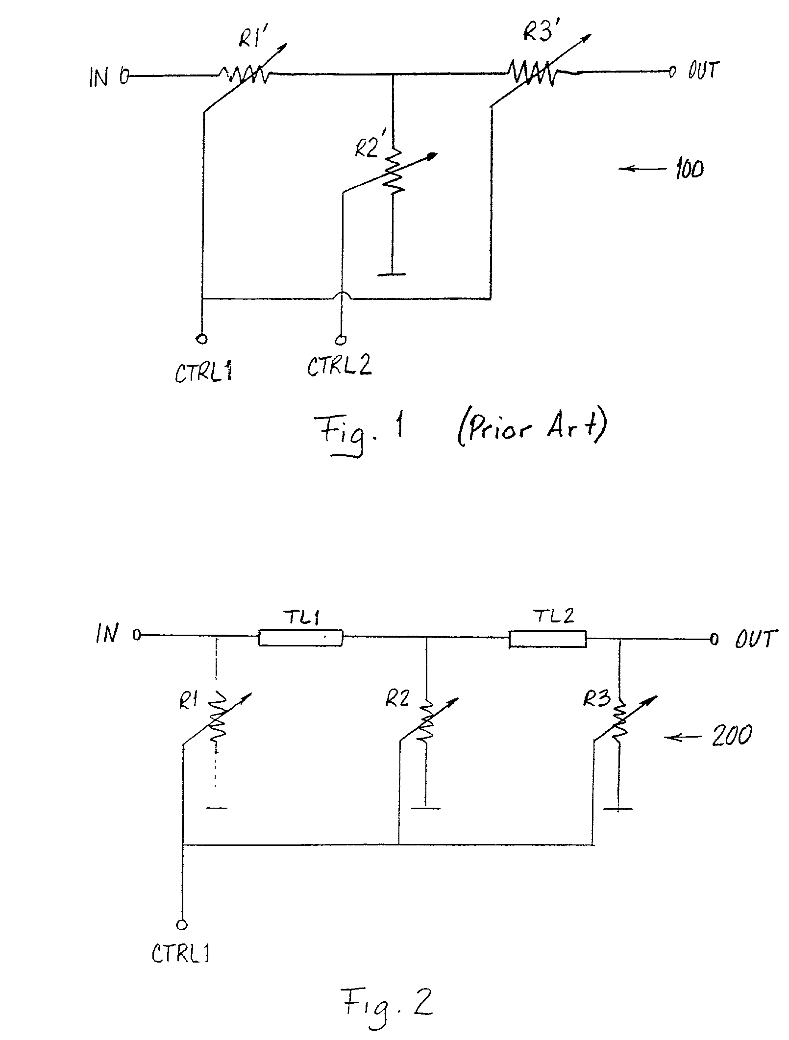 Circuit topology for attenuator and switch circuits