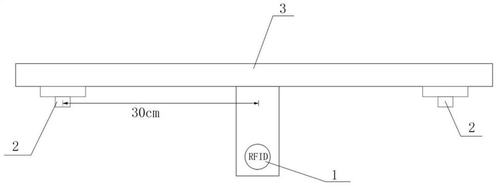 Track robot positioning calibration device and calibration method