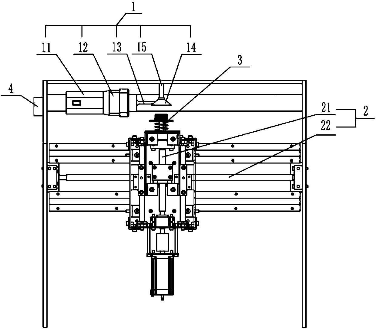 Automobile transmission straight spur gear end face chamfering machining device