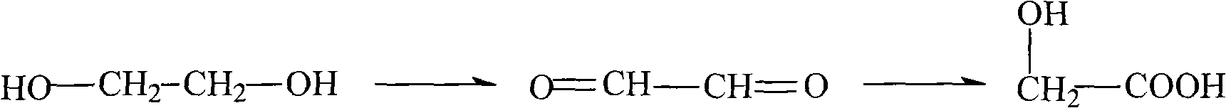 Method for preparing glycollic acid by glycol