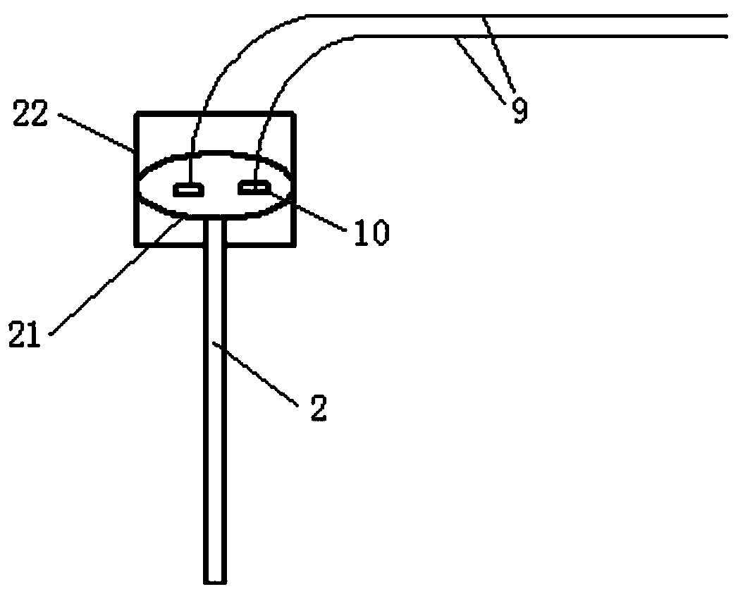 Connecting structure for compensation lead in heating furnace