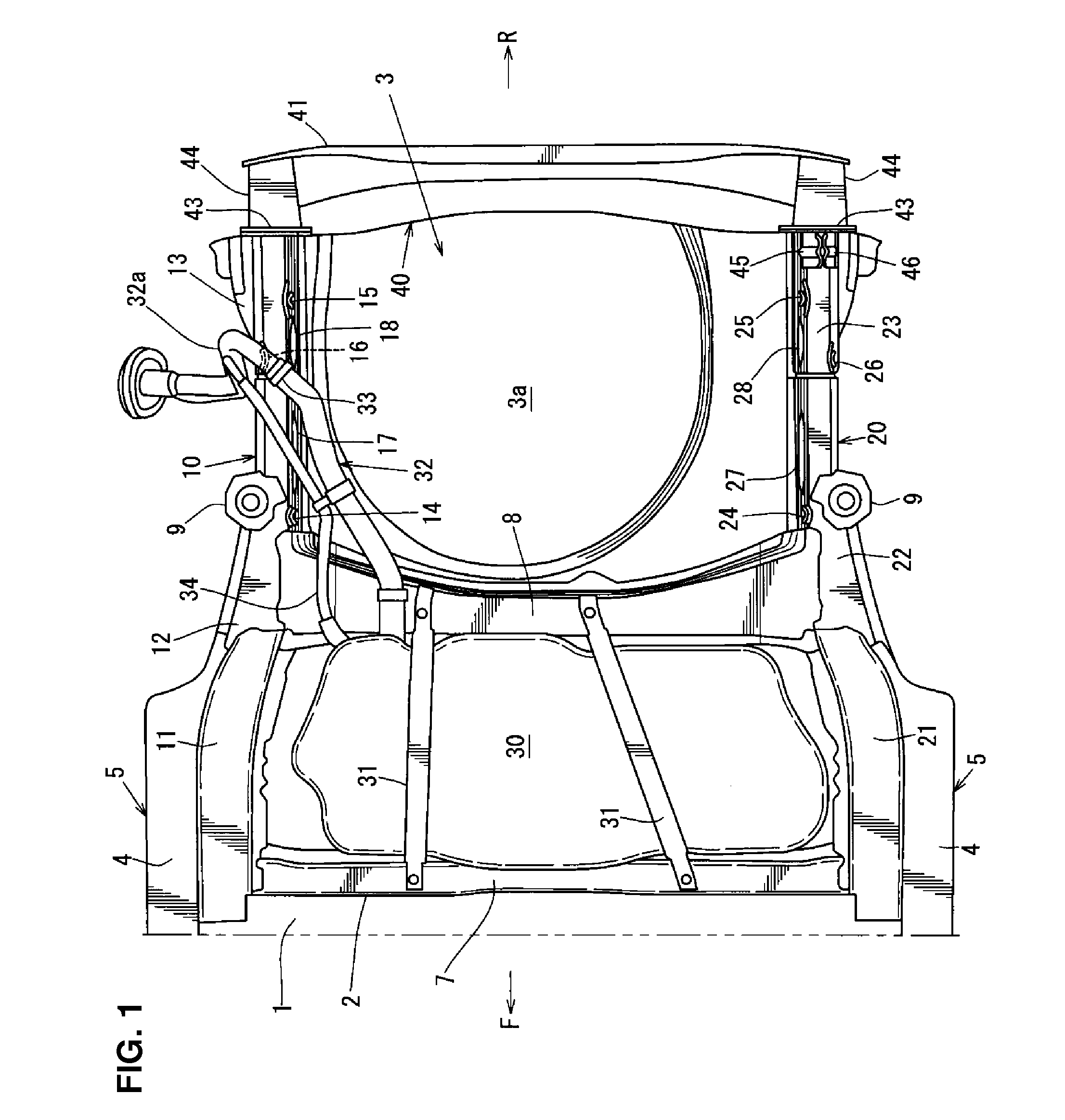 Rear vehicle-body structure of automotive vehicle