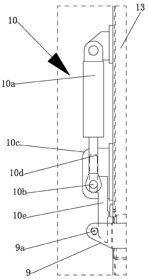 Opening and closing device of feed inlet of garbage container