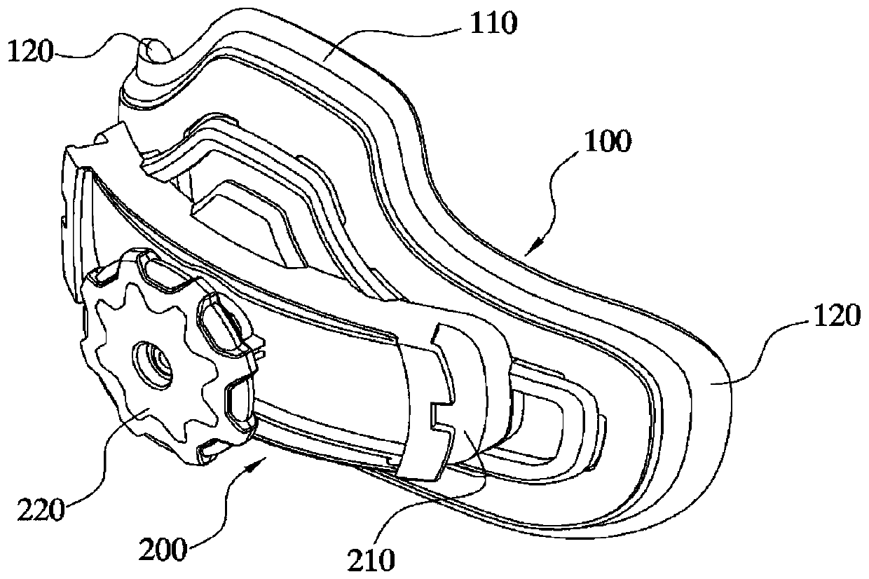 Ergonomically structured headband Triangular bumper at the rear of the head