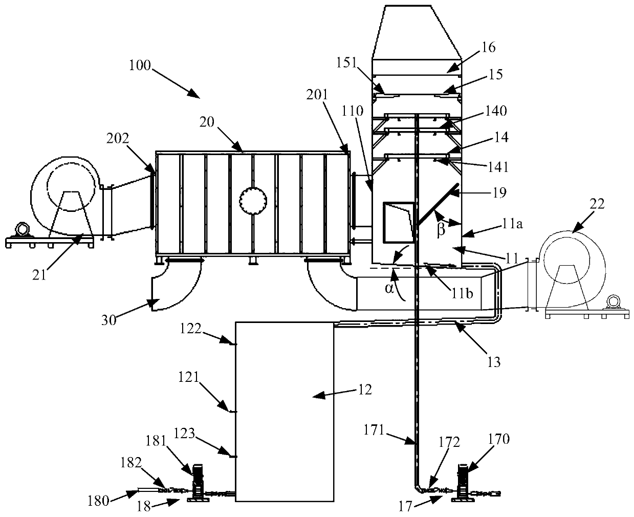 A system and method for recycling waste heat of a dryer