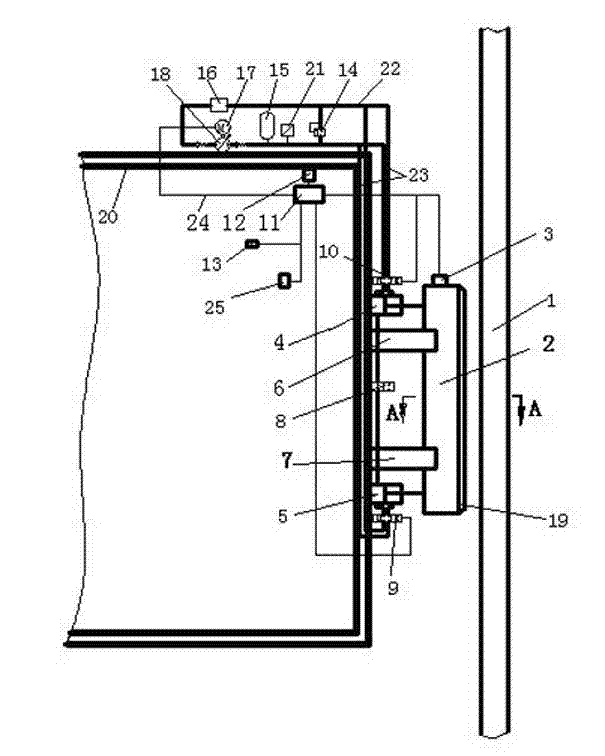Auxiliary braking device of cordless elevator and control method thereof