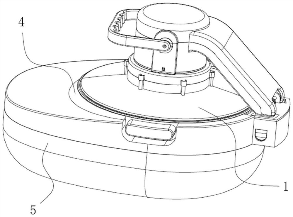 Stirring assembly capable of driving stirring action across air, cooking machine upper cover and cooking machine