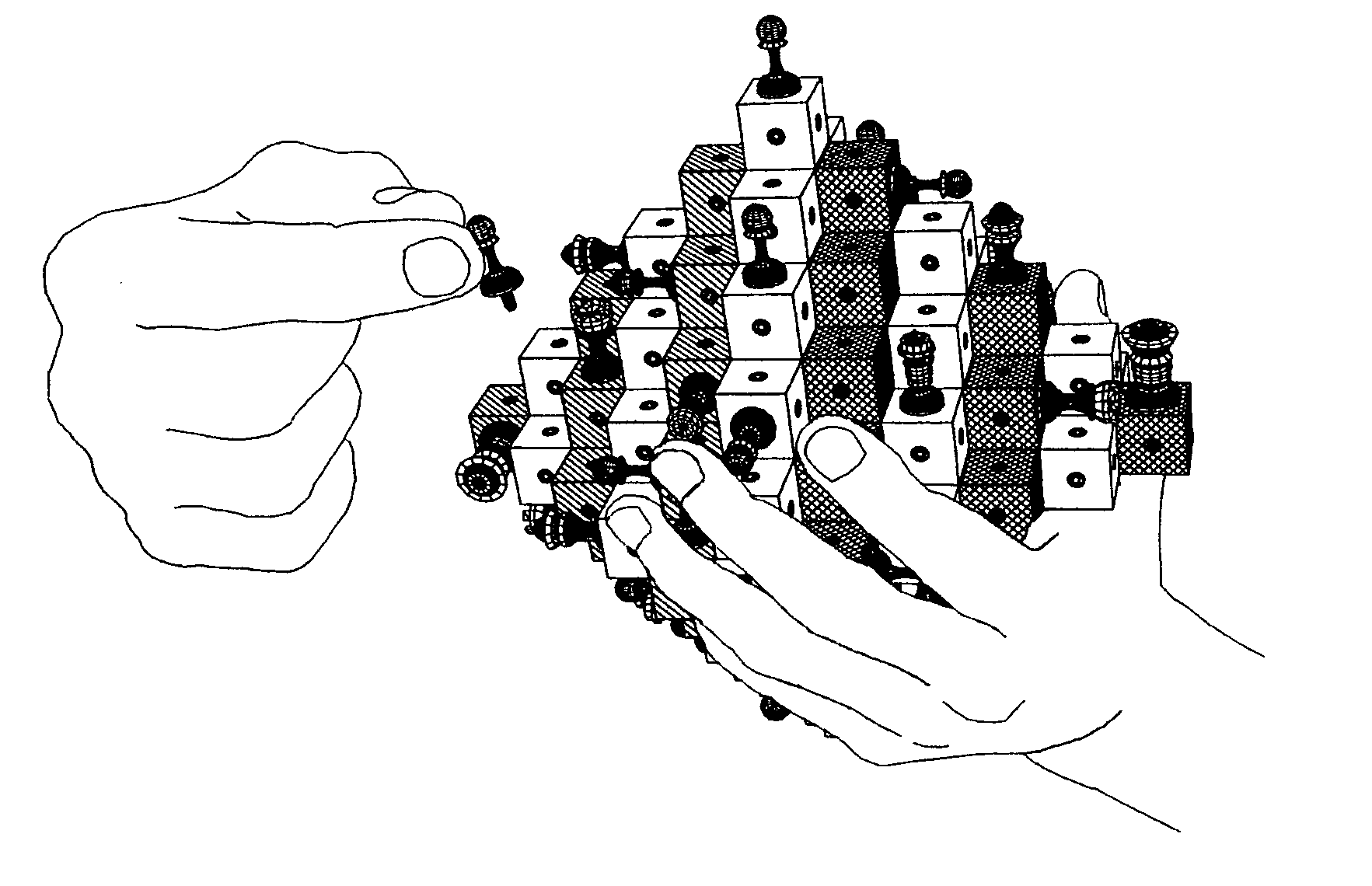 OCTATRIX(TM) -strategy game apparatus and method of play