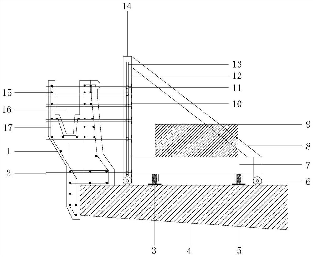 Reinforced concrete flower box guardrail and construction method