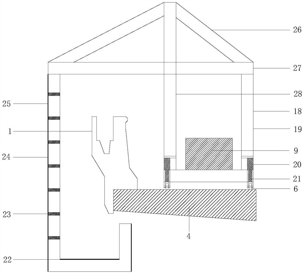 Reinforced concrete flower box guardrail and construction method