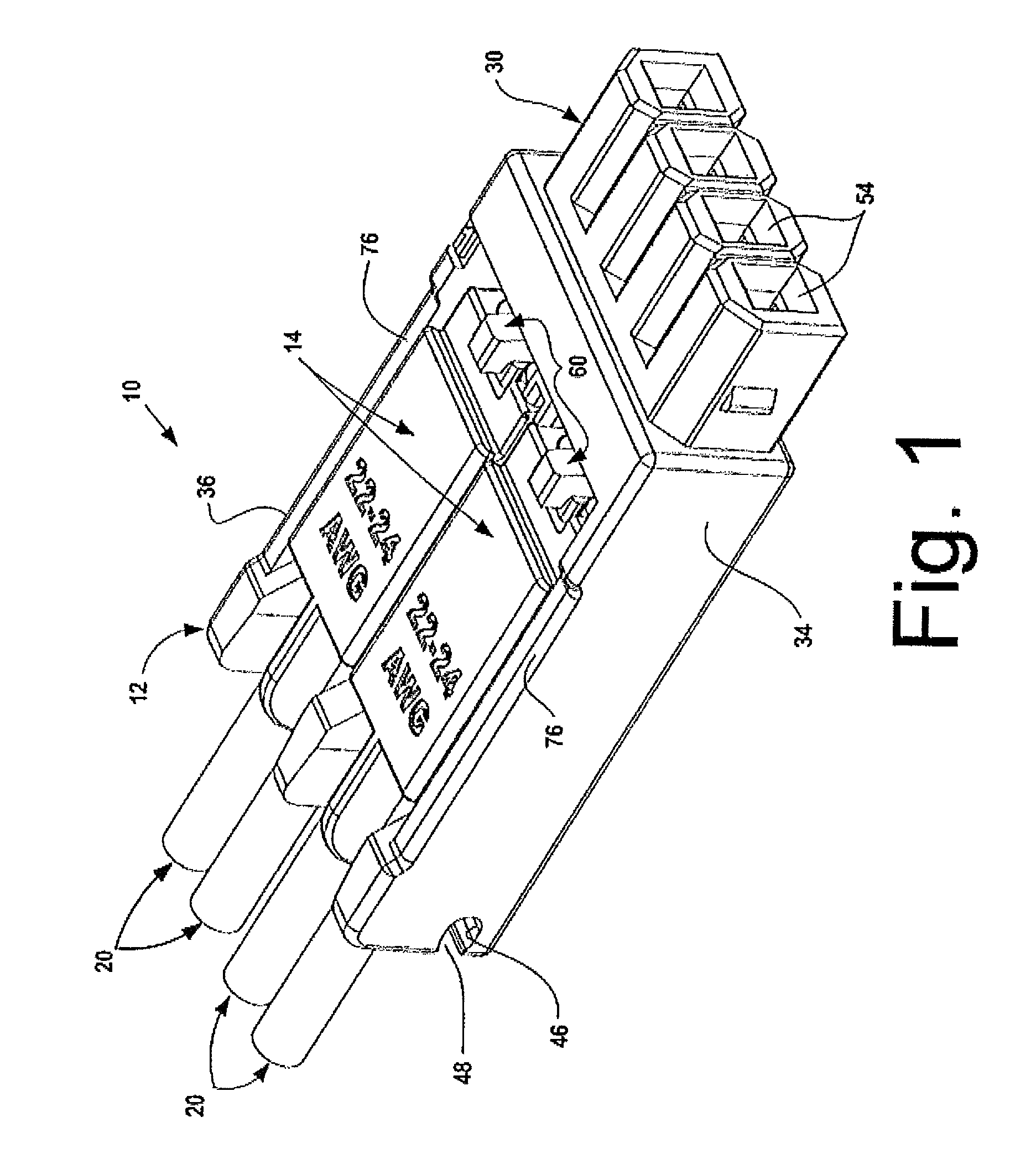 Electrical connector assembly and method