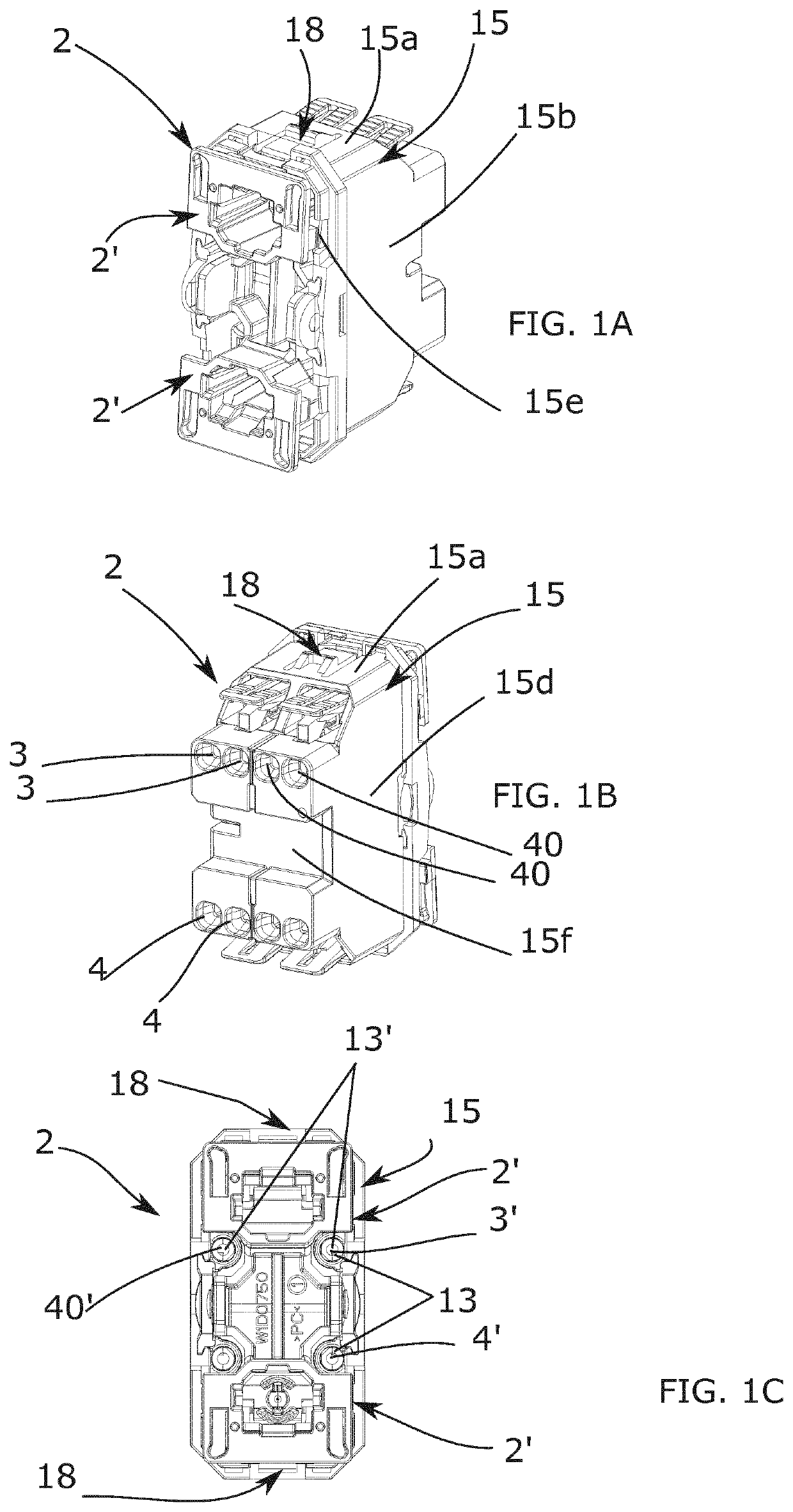 Electrical equipment and additional functional module associated therewith