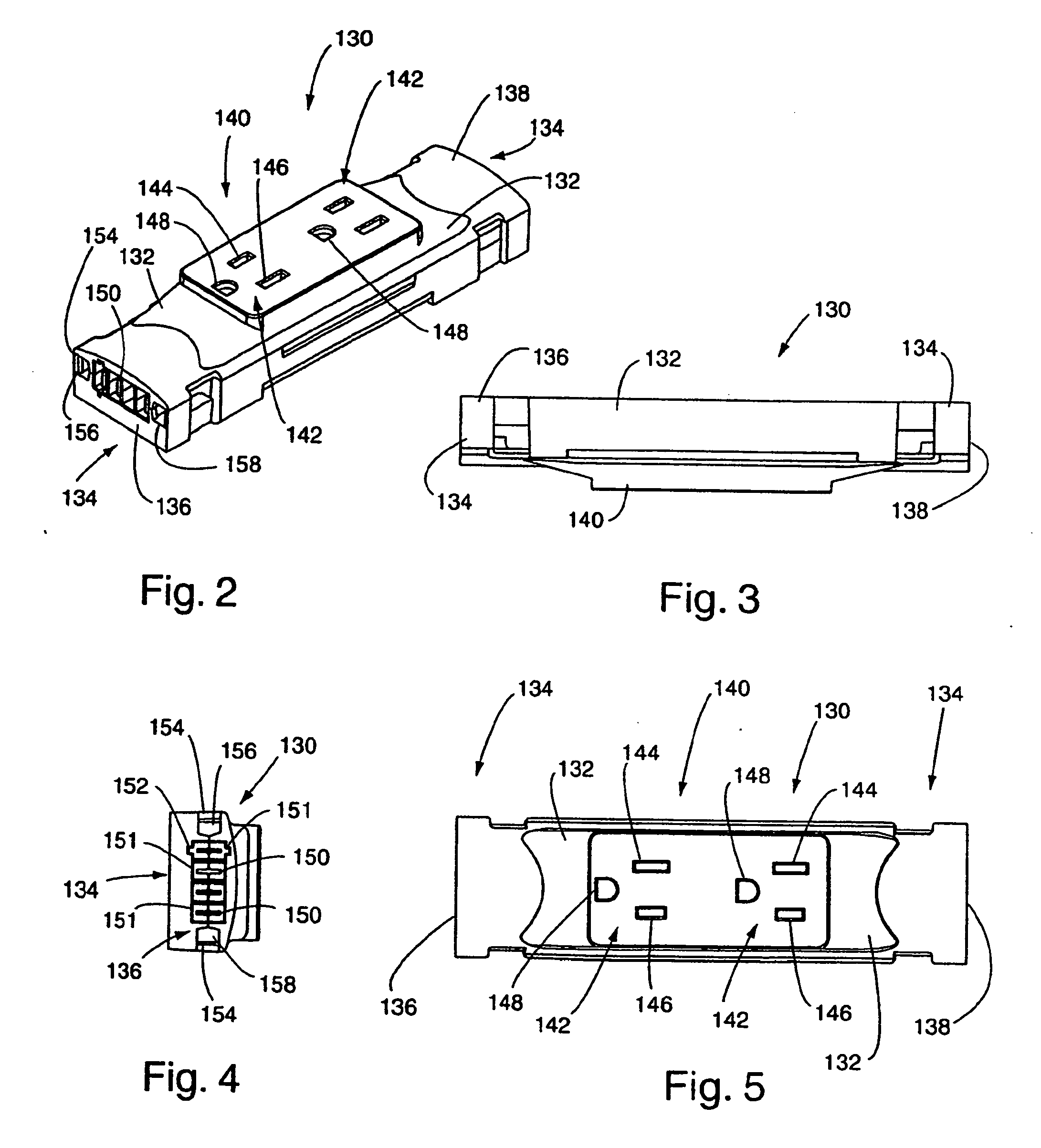 Modular electrical system including back-to-back receptacle configurations and capable of providing four wire circuitry