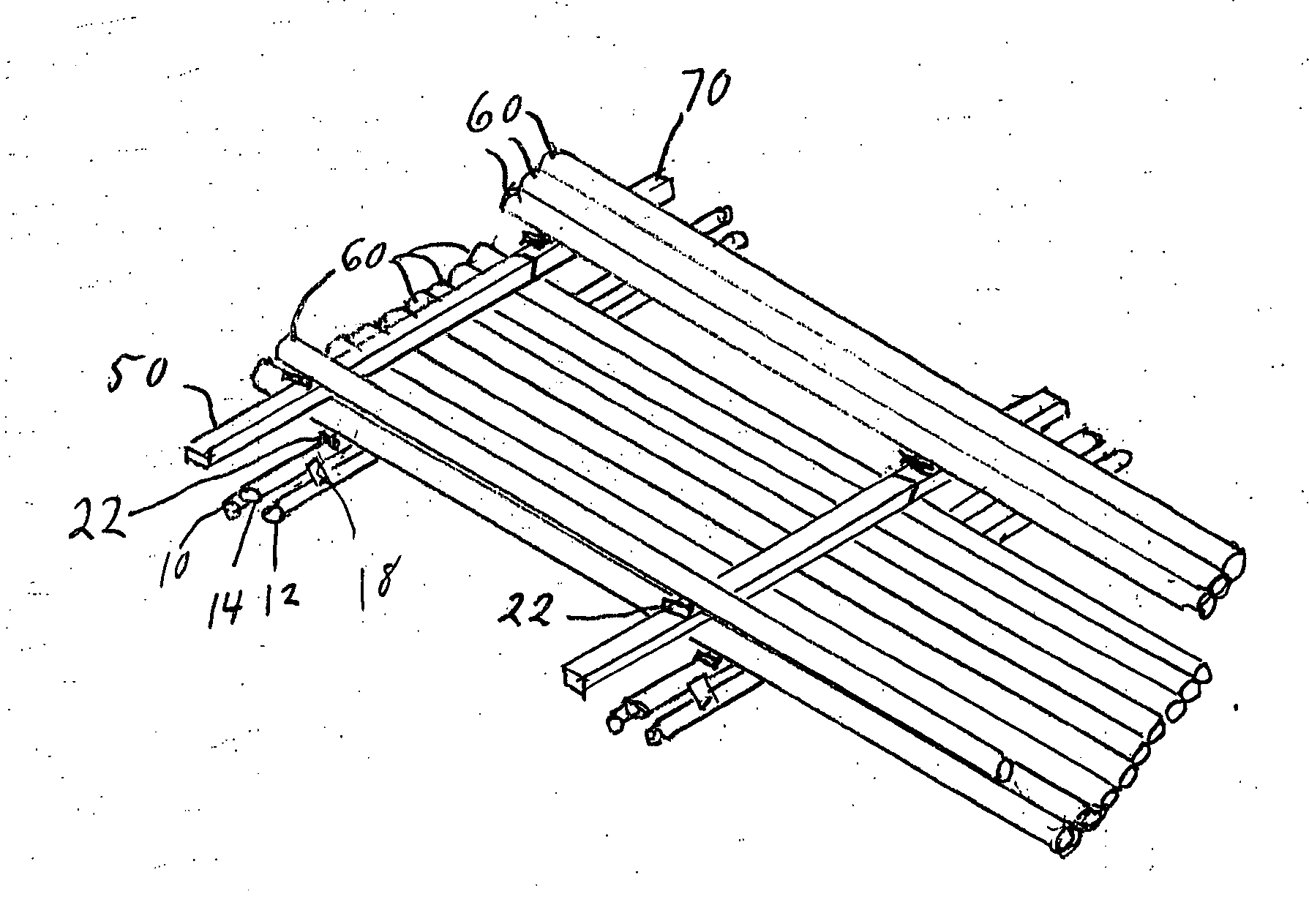 Apparatus for storing lengths of pipe