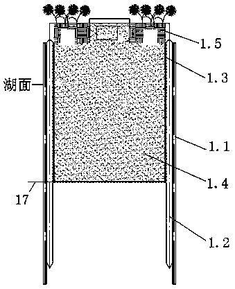 Cofferdam type micro-nano molecular sieve algal water treatment system for in-situ collection of cyanobacterial blooms