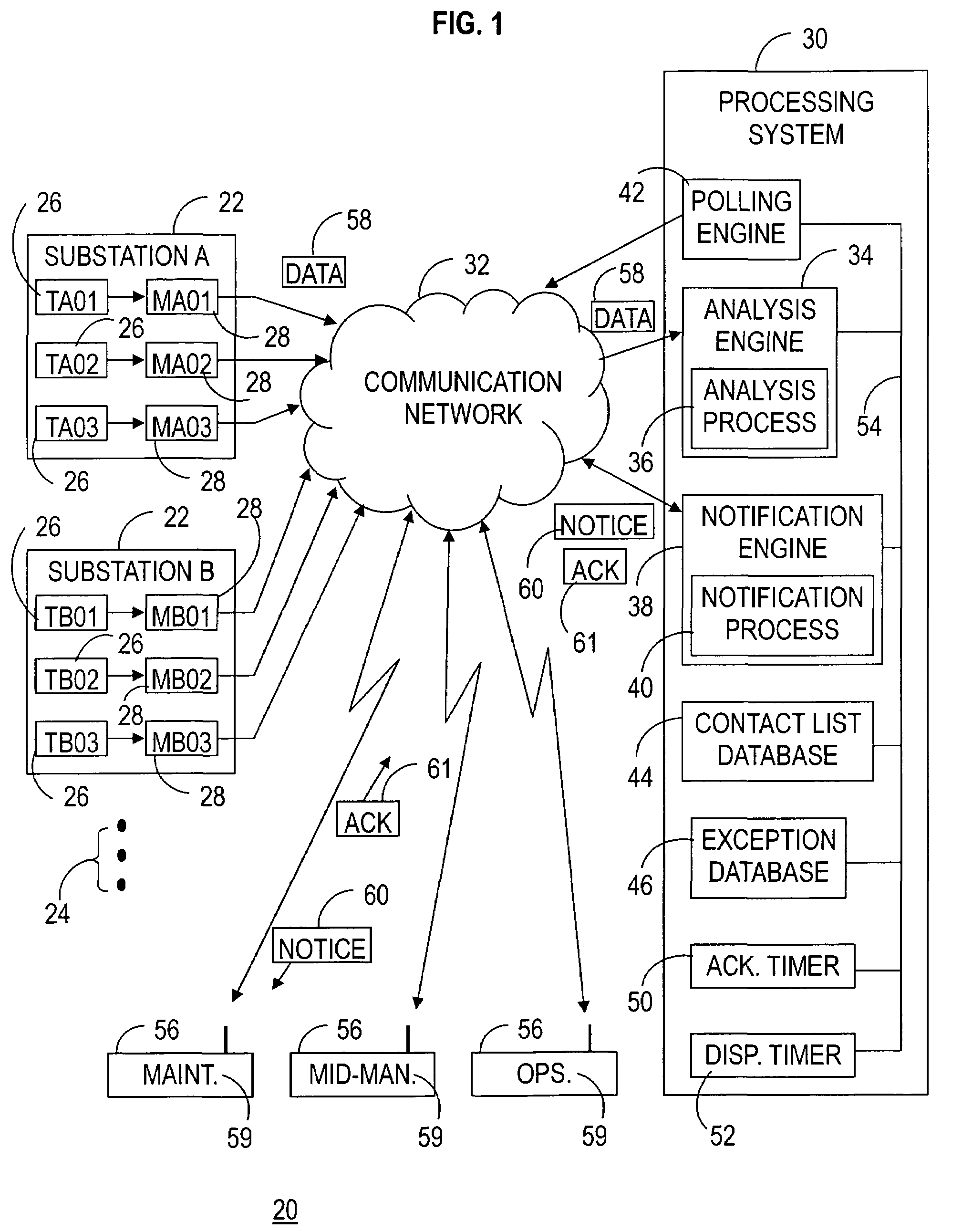 Method for exception-based notification of the condition of an apparatus