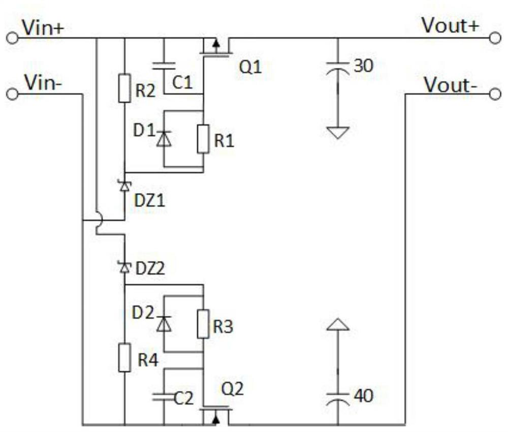 Power circuit and oscilloscope probe