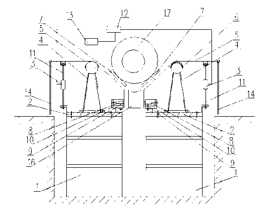 Lever type steel coil on-line weighing metering device