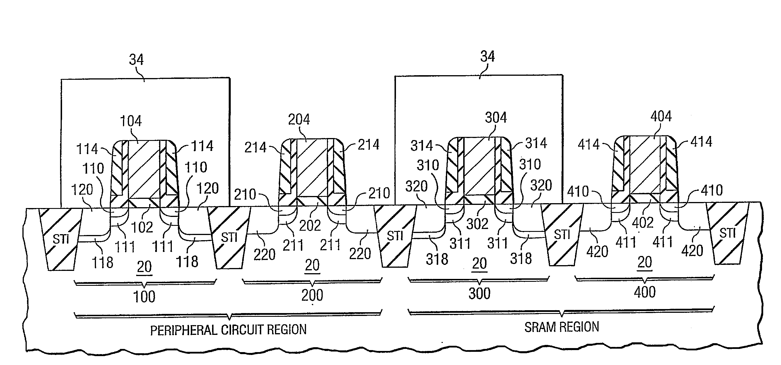 Modifying Work Function in PMOS Devices by Counter-Doping