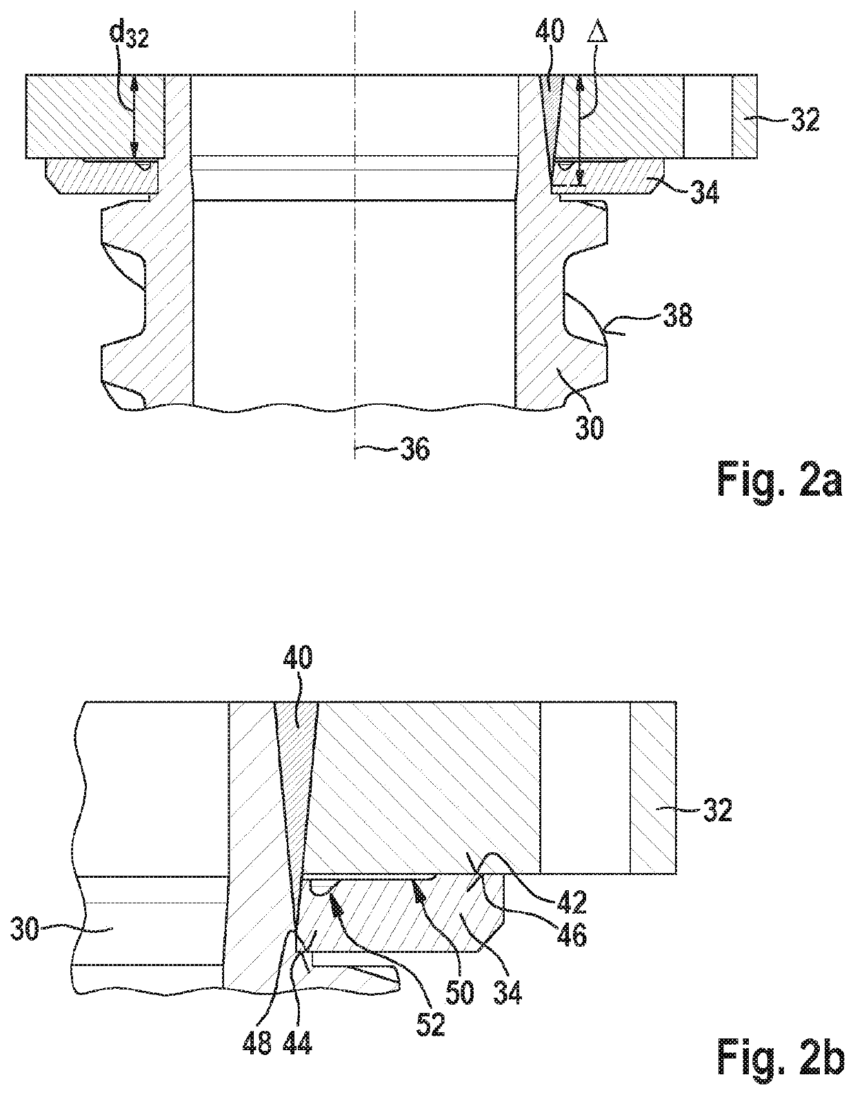 Supported spindle and manufacturing method for a supported spindle