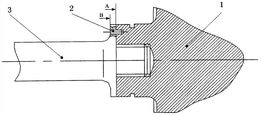Threaded interference fitting method and threaded interference fitting structure for turbine impeller and rotary shaft